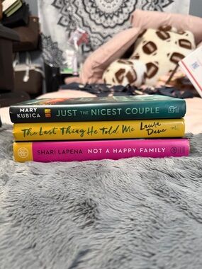 Stacked Decorative Hardcover Books - Green, Yellow, Pink